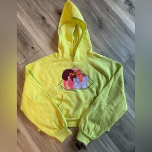 Bright Neon Yellow Graphic Hoodie-BNWT